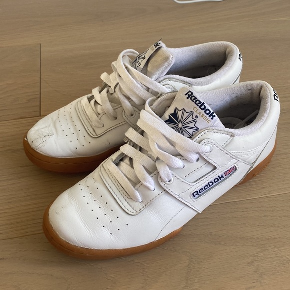 White Reebok Runner with Beige Bottom - Picture 3 of 5